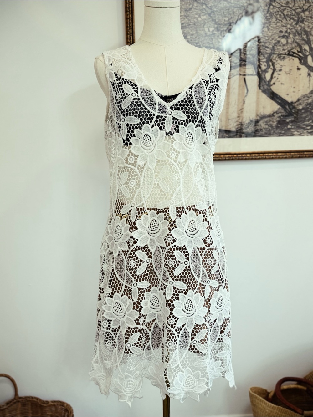 ✨ FREE PEOPLE vintage 1970s crochet dress